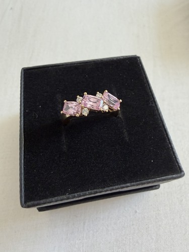 14ct gold diamonique ring - 14ct,
