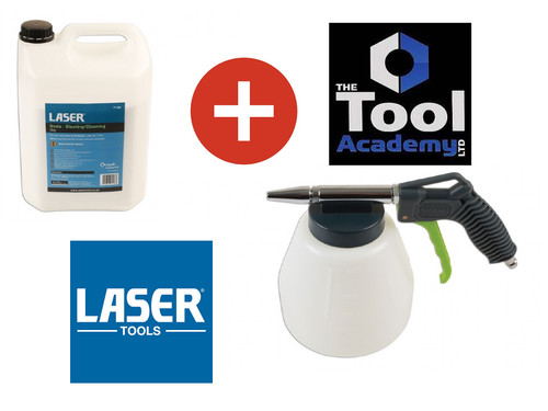 Soda blasting pistol gun - blasting, +