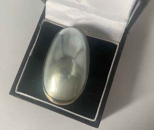 Sterling silver mabe pearl - &,