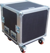 10U 2 Door 19" Rack Mount PC Amp Swan Flight Case (Hex)