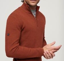 Superdry Men's Studios Merino Henley Sweatshirt SIZES 2XL RRP 59. 99