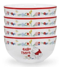 Disney Winnie The Pooh Cereal Bowl Set of 4 Kids Adults Soup Ceramic Bowls  Gift