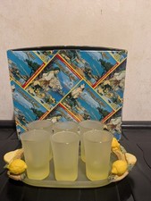 Limoncello Shot Glasses And Tray Boxed Embossed Lemons