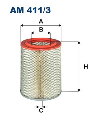 Air filter for gaz - air,