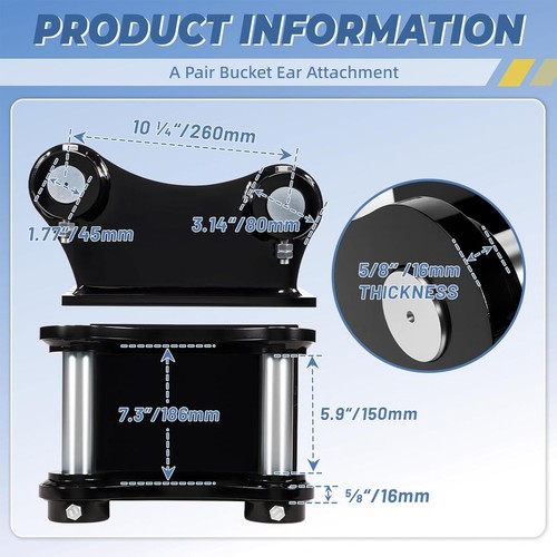 30mm bucket attachment ear - bucket,