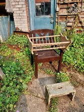 Antique Crib. Cradle. Manger. Folk Art. Rare. Distressed Textured Rocker