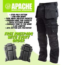 Apache Work Trousers Knee-Pad & Twill Holster Pockets Cordura Triple Stitched