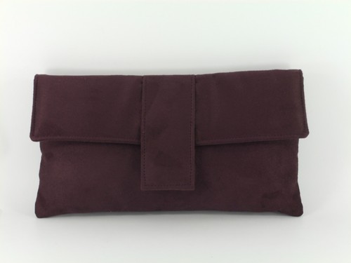 Elegant faux suede clutch - elegant,