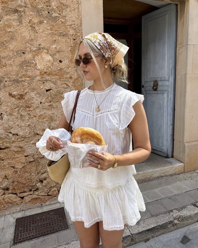 Zara white ruffle sleeve - white,