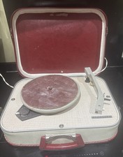 1960's Vintage Fidelity Portable Record Player Model: HF 31 Working