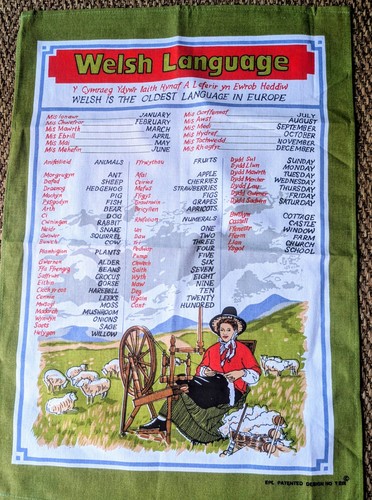 Vintage welsh language tea - vintage,