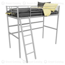 IKEA Svarta Metal Loft Bed