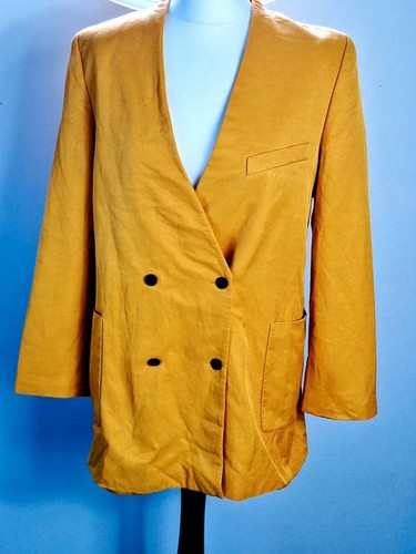 Zara mustard yellow linen - zara,