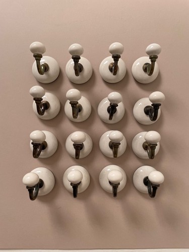 White ceramic brass wall - white,