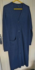 Cos Women's Cobalt Blue Wool Long Buttoned Cardigan RRP £189