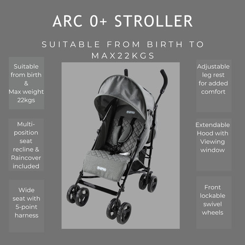 Babyco arc pushchair pram - arc, 0+