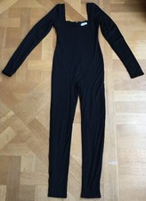 Oh Polly Women's Catsuit Size 8 Black Double Lined Jersey Long Sleeve New