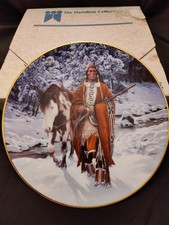 WINTER OF '41 Collector's Plate Hamilton Collection Native American Boxed PERFEC