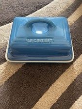 LE CREUSET Butter Dish Azure Blue Excellent Condition FAST SHIPPING FREE P&P