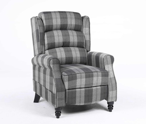Recliner armchair tartan - recliner,