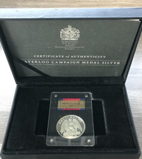 Solid Silver - Waterloo Campaign Medal, a very limited issue with COA