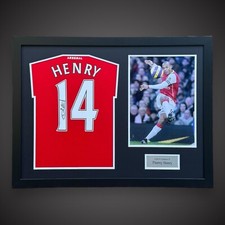 Thierry Henry Hand Signed Arsenal Shirt Framed With Photo £499 With COA