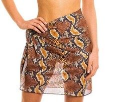 KINIKI TAN THROUGH WRAP SKIRT