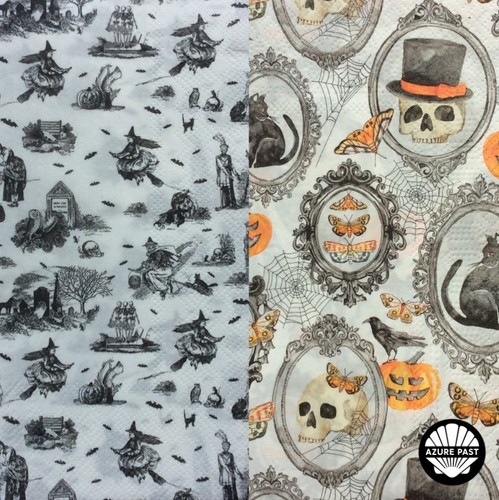 Halloween paper napkins for - x2,