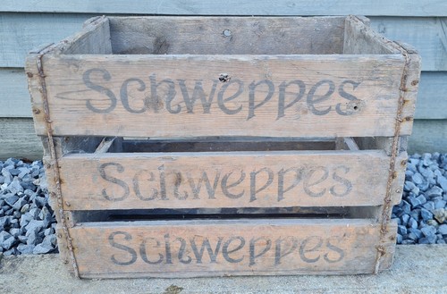 Schweppes vintage bottle crate - vintage,