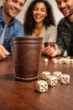 Brown Leather Dice Cup Classic