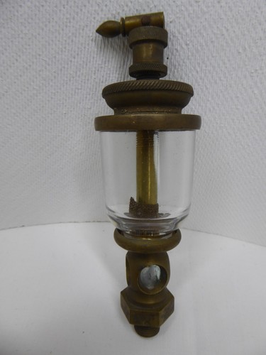 Vintage brass wine - , glass