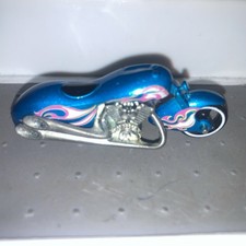 Hot Wheels 2008 Team Custom Bikes SCORCHIN SCOOTER Motorcycle (Blue) loose 
