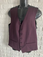 Mens Burgundy Waist Coat, Red