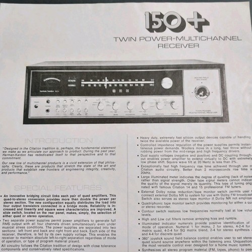 Vintage 1972 harman - 1972, kardon