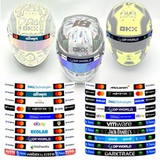 F1 1:2 Mini Helmet Visor Strip Sticker for Mclaren Lando Norris & Oscar Piastri