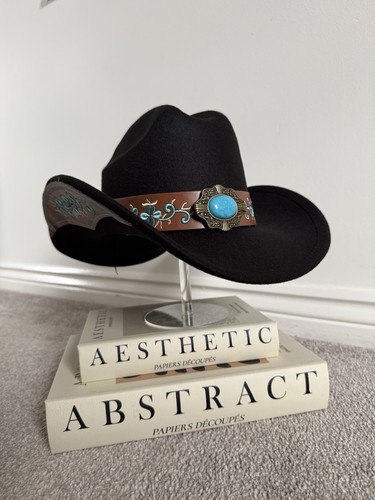 Cowboy cowgirl hat in black - cowboy,