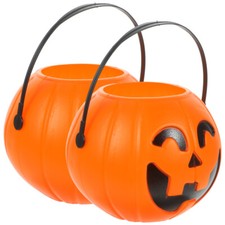  2 Pcs Pumpkin Bucket Bulk