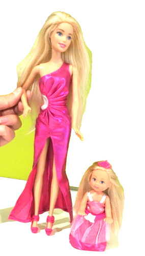Barbie doll and little sister - and,