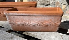 Vintage Weathered Garden Terracotta Planter Trough Made in Italy EV32 No cracks.