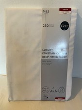 M&S White Deep Fitted Single
