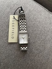 RosefielRosefield Octagon Silver Watch with White Dial