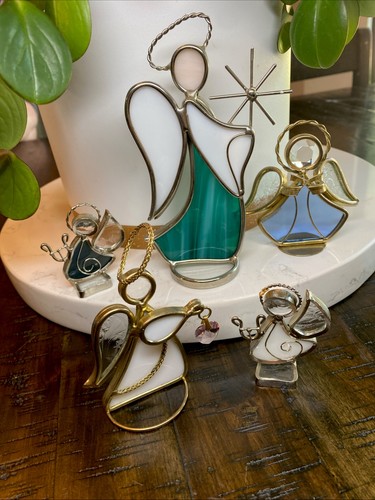 Stained glass angel - glass,