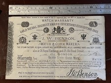 Rare 1892 J W Benson, Swiss