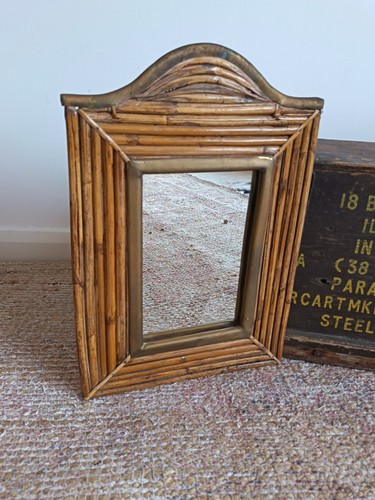 Vintage brass bamboo cane wall - vintage,