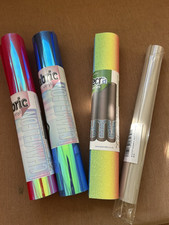 HTV Iron-on Heat Transfer Vinyl RAINBOW Glitter Hot-Fix 20x25cm Cricut Cut Press