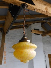 Vintage Pendant Art Deco Ceiling Light 1930s