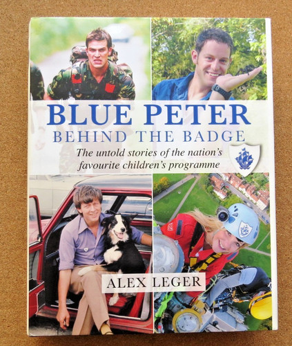 Blue peter behind the - peter., badge