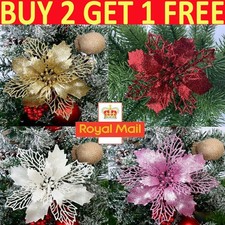 10X Christmas Large Poinsettia