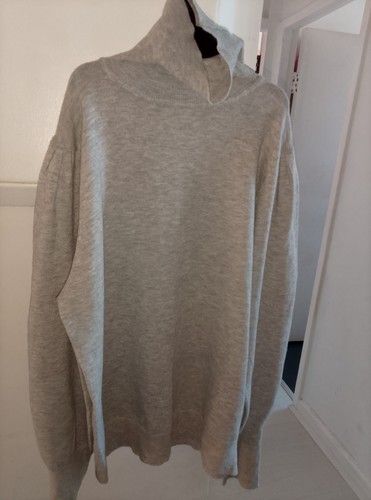 Ladies grey roll neck - roll, long