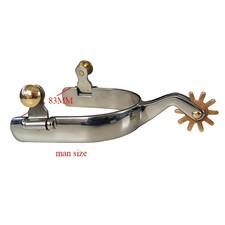 2x Horse Western Cowboy Spur Engraved Boots for Competition Men -